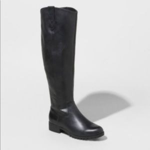 Universal Thread Monica Black Leather Riding Boots